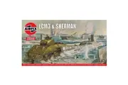Airfix 1/76 LCM3 & Sherman Tank Plastic Model Kit