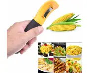 Handheld Corn Peeler - Corn Kernel Remover with Vertical Serrated Blade - Non-Slip Handle - Easy to Wash and Store - Enjoy Recipes