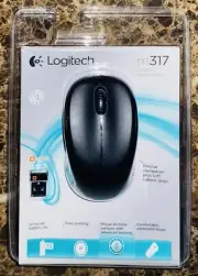 Logitech M317 Wireless Laptop Notebook Computer Compact Mouse Black NEW