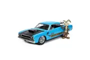 Jada 1:24 Looney Tunes Plymouth Road Runner 1970 With Wile E Coyote Model