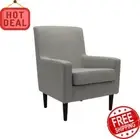 Kinley Lounge Arm Chair, Beige Polyester Fabric NEW