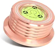 KozyOne Record Weight Stabilizer, Turntable Disc Record Stabilizer Clamp with Bubble Level for Vinyl LP Record Player (Rose Gold)