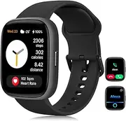 PLAZOR Smart Watch Fitness Tracker for Men Women,Alexa Built-in, with Bluetooth Answer/Make Calls,1.83'' HD 100+ Sports Modes,Running Watch with Heart Rate,Sleep Waterproof Compatible Android iOS