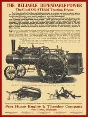 1915 Port Huron & Thresher Co. Steam Tractor NEW METAL SIGN: 12x16" Ships Free