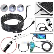 5.5mm Android Endoscope Waterproof Snake Borescope USB Inspection Camera 8 LED