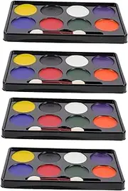 Face Pigment Paint Set 4 Pack Water Body Makeup Quick Dry for Festivals Sports Fans Cosplay