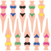 10 Pcs Golfing Ball Stands Bikini Girl Tees Stinger Brush Miss Woman