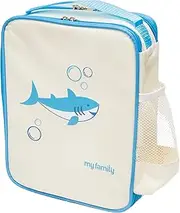 Kids Insulated Lunch Bag with Ultra-Thin Icepack – Leak-Proof, BPA-Free, Fits Easy-Clean Bento Lunchbox for Toddlers & School Kids (Shark Design)