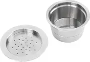 Reusable Coffee Capsule | 304 Stainless Steel Universal Refillable Coffee Filter Pod with Brush & Spoon | Reusable Coffee Pod for Coffee Makers