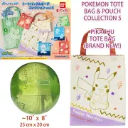 PIKACHU - Pokemon TOTE BAG 10" x 8" Collection 5 BANDAI Gashapon (NEW) USA!