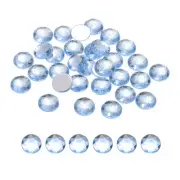 Flat Back Round Acrylic Rhinestones,16mm Sky Blue Crystal Rhinestones 50Pcs
