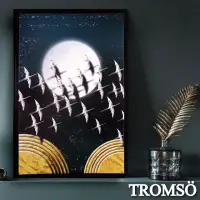 在飛比找momo購物網優惠-【TROMSO】北歐時代風尚有框畫-星辰圓月WA182(無框