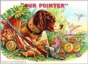 Our German Pointer Dog Smoke Vintage Cigar Tobacco Box Crate Inner Label Print