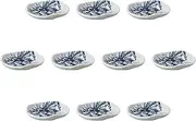 Set of 10, Crab Deformation Shaku Deep Plates, 12.4 x 11.8 x 2.3 inches (31.5 x 30 x 5.8 cm) | Round Plate (Extra Large) Setomonohonpo