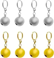 8 Pcs Pet Bells,Sonku Pet Cat,Puppy Dog Collar Bells for Necklace Pendant,DIY Crafts Accessories-Gold,Silver