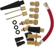 SUPVOX Bike Tire Pump Adapter Set Quick Connect Valve Adapters Air Pump Connector Kit for Bike