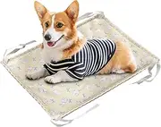 Cooling Pad for Dog - Pet Ice Cool Pad,Double-Sided Mat with Four-Corner Rope Pet Supplies for Indoor Outdoor Crate Kennel Dogs Cats
