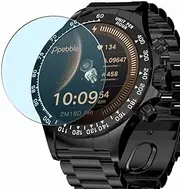 [Generic] Puccy 3 Pack Anti Blue Light Screen Protector, compatible with Pebble Zenith 1.53" smart watch smartwatch TPU Film Guard （ Not Tempered Glass Protectors ）