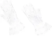 [LIFKOME] 1 Pair Wedding Bridal Gloves Women Lace Gloves Women Summer Gloves Para El Sol De Mujer Glove Black Sheer Gloves Dress Gloves Pearlescent Women's White Plate