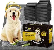 DOGGO DOUG Pee Pads for Dogs 22"x22" Charcoal Puppy Pads Disposable Activated Carbon Pee Pads for Dogs Odor-Control Dog Pee Pads Training Pads for Doggie Cats Rabbits(80 Counts)
