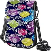 [FVQL] Crossbody Bag for Women, Purse, Messenger Bag, Shoulder Bag, fish seamless pattern