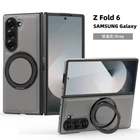 For Samsung Galaxy ZFold6 Fold5 Fold4 Leather Magnetic Ring Stand TPU Case Cover