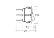 Narva Switch Rocker Illuminated On Off Red 62054BL