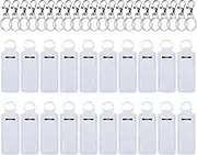 [Duufin] 20 Pieces Chapstick Holder Keychain Sublimation Chapstick Holder Blank Neoprene Lipstick Keychain Holder Metal Clip Cords Chapstick White Neoprene Chapstick Holder