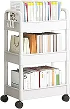 Carts with Wheels, 3 Tier Rolling Cart with Wheels, Utility Cart on Wheels, Bathroom Organizer, Laundry Room Organization and Storage, Storage Cart for Nursery, Kitchen, Bathroom