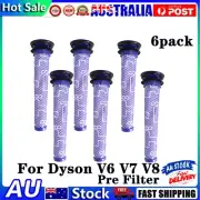 6 Pack Replace Pre Filter For Dyson V6 V7 V8 Animal Absolute Vacuum Cleaner