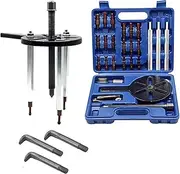 AONNOUS 21 in1 Bearing Puller Set Blind Disassembly Puller Wheel Hub Bearing Removal Tool Bearings Separator Gear Puller w/ 3-jaw Hooks and Red Steel Heavyduty Puller Head Inner Hole Extractor