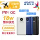 ADATA 威剛 P20000QCD 20000mAh PD/QC 極速快充行動電源