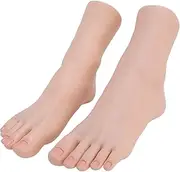 Practice Fake Foot Model, Flexible Silicone Foot Mannequin Silicone Foot Model for Photography, Nail Art and Beauty Training, Silicone Foot for Nail Practice, Fake Training Foot