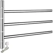 Rotatable Heated Towel Warmer Racks Wall Mounted Electric Towel Warmer Rack Smart Electric Towel Rack Stainless Steel Heated Towel Rails 48W LWX