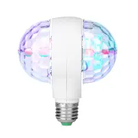 在飛比找Yahoo!奇摩拍賣優惠-LED 6W旋轉球泡燈帶雙頭魔幻舞臺燈光迪斯科燈E27 帶雙