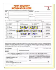 PAINTING CONTRACT Custom Printed 2 or 3 Part Carbonless