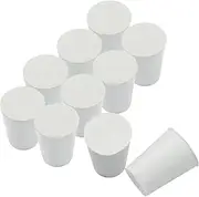 Coufce Solid Rubber Stopper Plug, White Cork Stopper, Lab Plug Stopper Size #2 (20Pack)