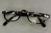 Color Me Plaid Purple and Pink Plastic Half Magnification Reading + 2.00 Lens Gl
