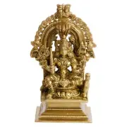 Brass Goddess Durga Mariamman South Indien Goddess of Rain and Curing Diseases