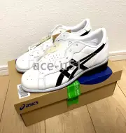 ASICS Weight Lifting Shoes 1163A006-100 White smooth Leather 2E Mens Size US8.5