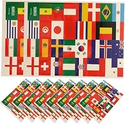 Yardwe Country Stickers for Sheets Football Flag Decals Waterproof Pvc for Tournaments Face Stickers