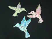 WAIU Trio Wood Wildlife Accent Wall Hanging Hummingbird Wall Decor