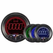 85mm EVO Digital Tachometer Gauge LED Blue Red Green White With Peak/Warning