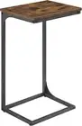 C-Shaped End TableSide Table for Sofa Couch Table with Metal Frame Small TV