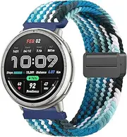 Braided Bands for Amazfit Active 2/Active/GTS/GTS 2/GTS 2e/GTS 2 mini/GTS 3/GTS 4/GTS 4 mini/GTR mini Smartwatch, 20mm Soft Stretchy Replacement Strap for for Amazfit Bip U Pro/Bip/Bip Lite/Bip S/Bip