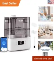 Quiet 6L Cool Mist Humidifier with Auto Mode and Voice Control for Bedrooms
