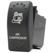 Switch Boss Dual White LED Laser Etched Rocker Switch - Air Compressor