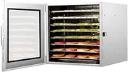Food Dehydrator Machine Electric, Stainless Steel Countertop Food Dryer 8 Trays with Digital Temperature Control and 15 Hours Timer for Fruit, Beef Jerky, Meat, Vegetables