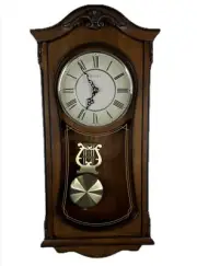 Bulova C3542 Cranbrook Westminster Triple Chime Clock Walnut Finish