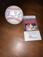 RARE Glenn Youngkin signed baseball Virginia Governor Republican PHOTO PROOF JSA